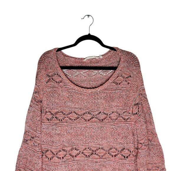 Soft Surroundings Sweater Open Knit Crochet Tunic Womens Plus Sz 1X Breezy Boho - Picture 2 of 8